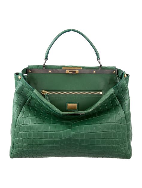 fendi croc bag price|fendi peekaboo bag large.